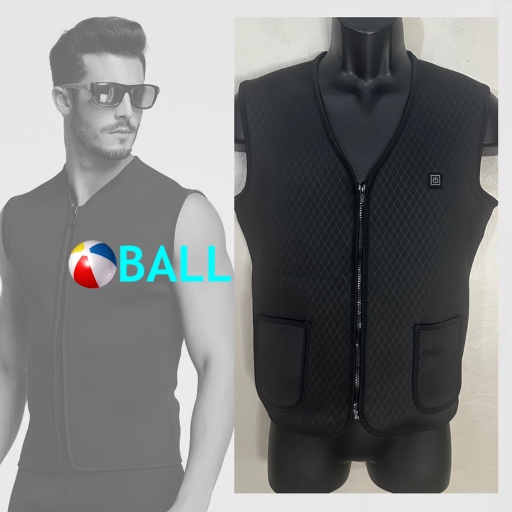 Ball Neoprene Vest Large Gently worn Full zip Fully lined 2 pockets